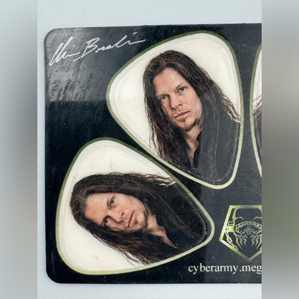 Megadeth Chris Broderick Cyber Army Guitar Pick Card‎ Set Fan Club Exclusive - Picture 6 of 11